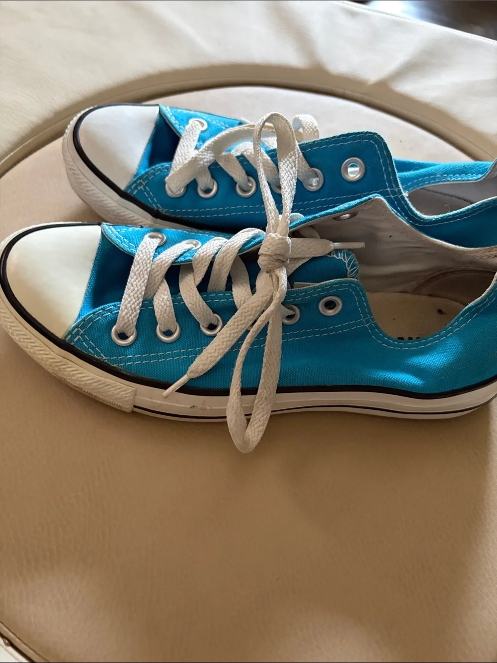 Converse Kids Turquoise Canvas Lace-Up Sneakers